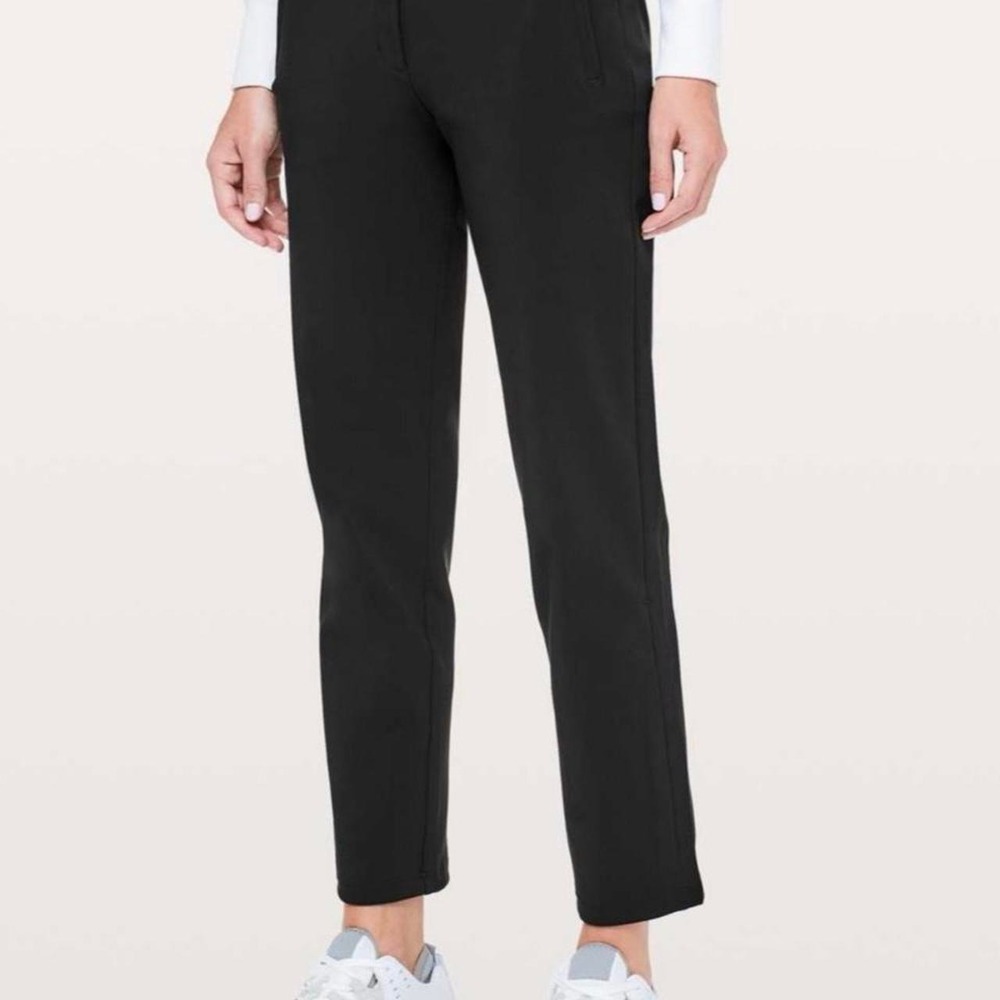 Lululemon On the Move Pants Black Trouser Size 10